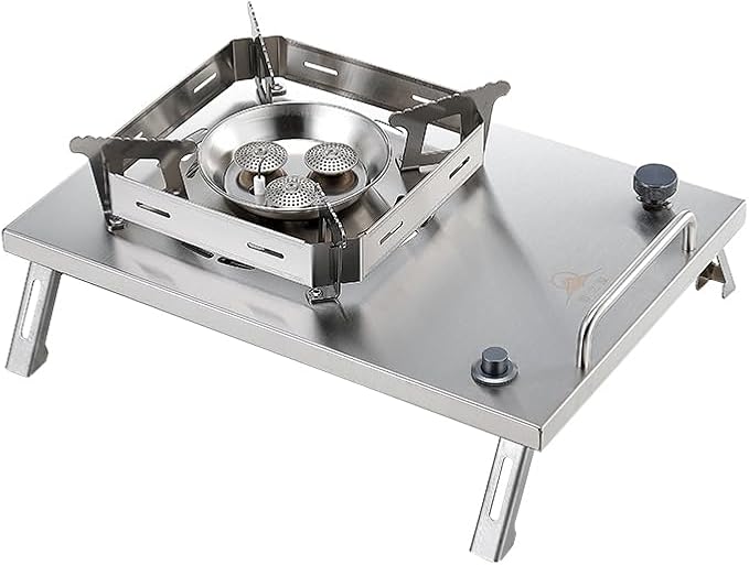 Wild Journey IGT Slammer Folding Gas Barbecue Grill BBQ Home Outdoor Vacation Travel Camping Stainless Steel Kitchenware Stove (IGT Gas Stove（Primary Color）)