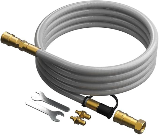 HALO Versa 16 Natural Gas Conversion Kit | 10ft Hose, Assembly | Solid Rubber & Brass Construction | Wrenches Included | HZ-3001-A