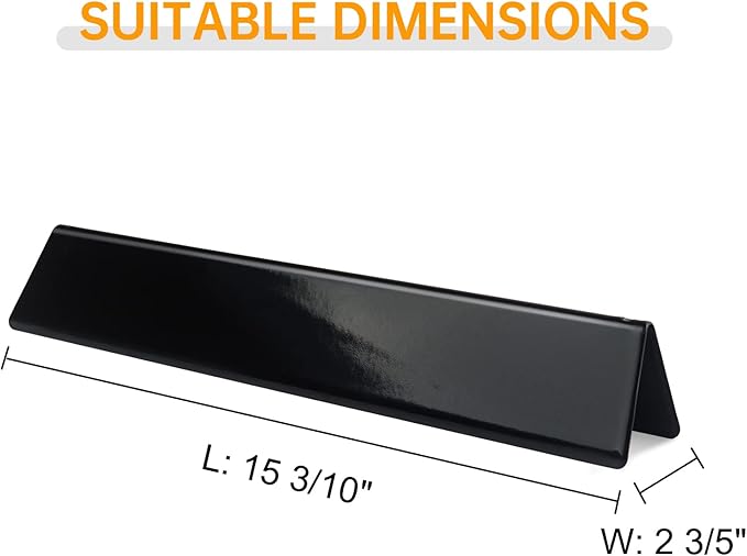 15.3 Inch Flavorizer Bars for Weber Spirit 300 Series E-310, E-320, S-310, S-320 with Front Mounted Control Panel,Porcelain-enameled 5-Pack Heat Plates for Weber Spirit I & Spirit II,16GA