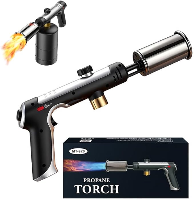 Propane Torch, Adjustable Flame Propane Torch, Precision High Heat Blow Torch, Christmas Gift for Grilling, Charcoal Ignition, Culinary Tasks & Home Improvement (10)