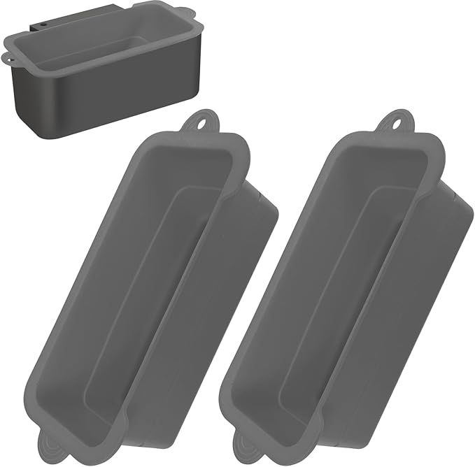 Silicone Grease Cup Liners for Blackstone 36 28 22 17 Inch Griddle, 2 Pack Reusable Grease Catcher Liner Grill Grease Tray Accessories for Blackstone, Grey