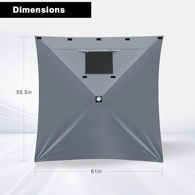 MASTERCANOPY Wind Screen Side Panel with Window for 10x10 Escape Screen Shelter Canopy Tent - Weatherproof, UV Resistant Sun Shade Attachment Accessory (Coffee Brown, 1 Pack)
