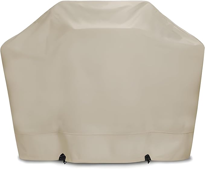 Eevelle Meridian Patio BBQ Grill Cover for Outdoor Grill - Marine Grade Fabric - Durable - Waterproof Covers - All-Weather Protection Barbeque Gas Grill Cover – (48" H x 58" W x 24" D, Khaki)