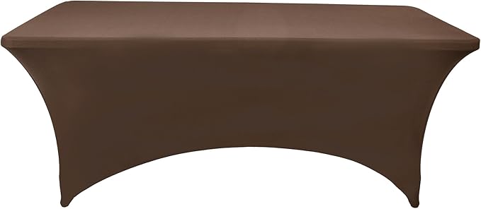 10-Pack 6ft Spandex Table Covers for Rectangle Standard Folding Tables - Wrinkle Resistant Stretch Tablecloths - Ultimate Fitted Table Protector for Parties, Banquet, Wedding
