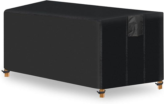 Fire Pit Cover Rectangular- Waterproof Firepit Cover (44L x 28W x 24H inches, Black) Outdoor Fireplace Cover Weatherproof and Non Fading