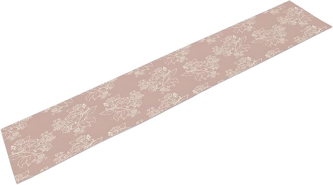 Pink Farmhouse Flower Table Runner,Vintage Boho Floral Table Runner for Kitchen Dining Table Holiday Home Party Decor 13x90in