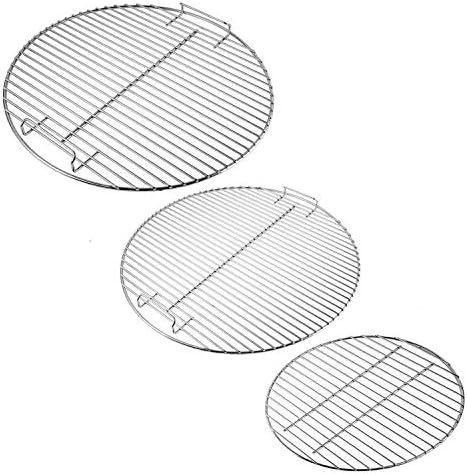 AJinTeby Heavy Duty Plated Steel Cooking Grate and Lower Grate, Charcoal Grate for Weber 18" Inch Smokey Mountain Cooker Charcoal Grill (7432+85042+63013)