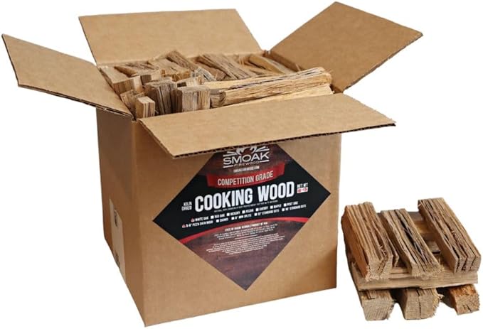 Smoak Firewood Cooking Wood Mini Splits - USDA Certified Kiln Dried (Hickory, 5-6in Tiny Pizza Oven Wood) for Portable Pizza ovens (729 Cubic Inches)