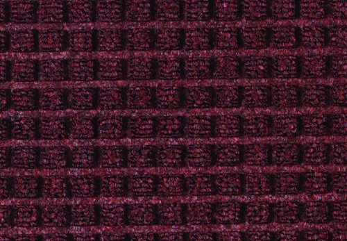 Guardian WaterGuard Indoor/Outdoor Wiper Scraper Floor Mat, Rubber/Nylon, 6'x12', Burgundy