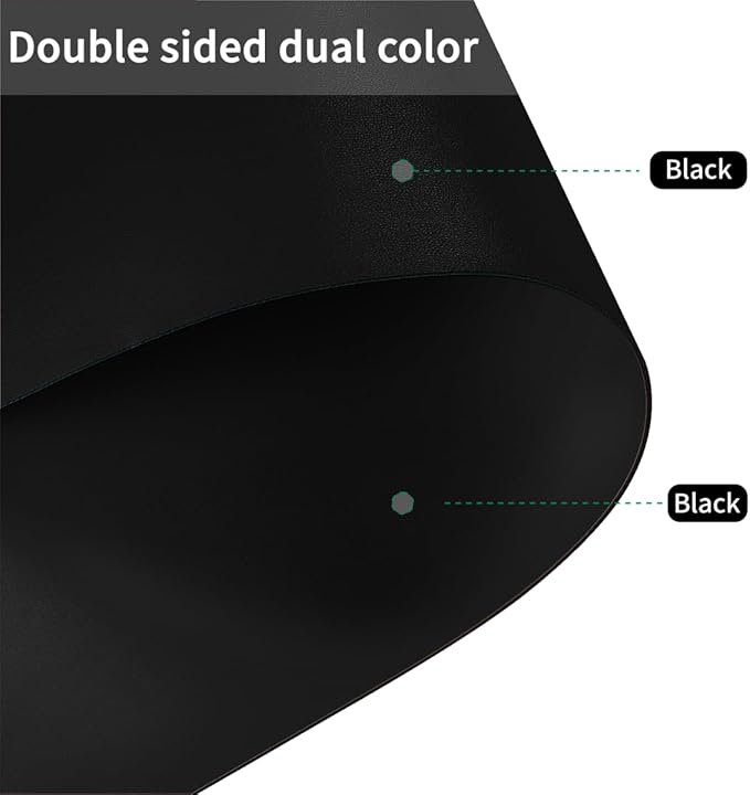 Dresser Covers Top - 22x44 Inch Waterproof Easy to Clean Can Conceal Flaws Protector The Table Top from Scratches Used for Coffee Table Dresser(Black+Black 22x44)