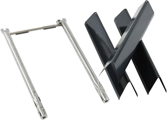 Spirit e210 7635 Flavorizer Bars and 69785 67024 Burner for Weber Spirit I & II 200 Spirit E210 E220 S210 S220 GS4 200 with Front Control, Grill Replacement Parts for Weber Spirit 2 E210 Grill Parts