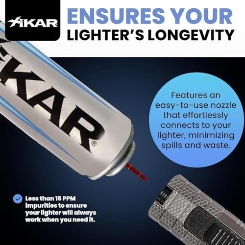 Xikar PUROFINE Premium Butane Fuel Refill with 0 Impurities 1.9oz 2 Pack (100ml) - Premium Quality Fuel for Jet Flame Lighters and Torches - High Altitude Formula