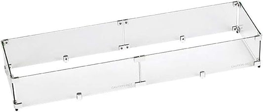 Fireglass Fire Pit Glass Wind Guard (FG-LCB-36), Linear, 41.5x11.5-Inch9