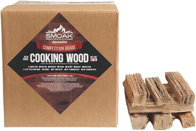 Smoak Firewood Cooking Wood Mini Splits - USDA Certified Kiln Dried (Hickory, 5-6in Tiny Pizza Oven Wood) for Portable Pizza ovens (729 Cubic Inches)