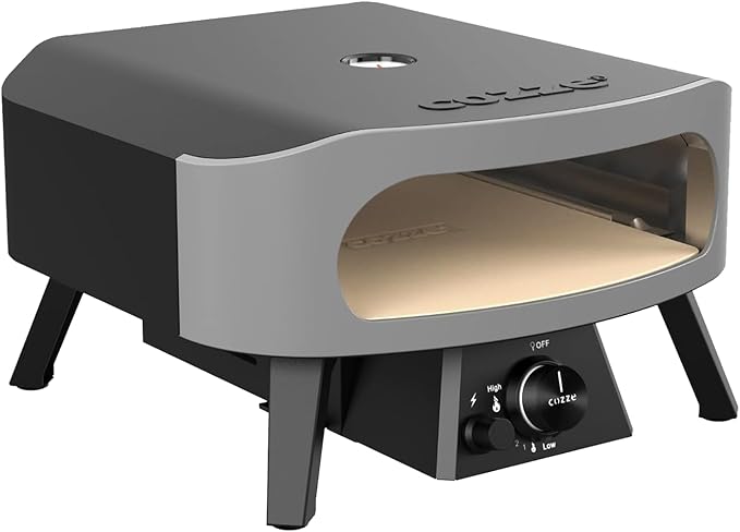 13" Classic Portable Outdoor Pizza Oven - Fire & Stonebaked 13 Inch Pizzas in 60 Seconds - 28mbar Propane Gas Oven, Oven Door, Cordierite Pizza Stone, Built-in Thermometer, Gas Hose & Regulator