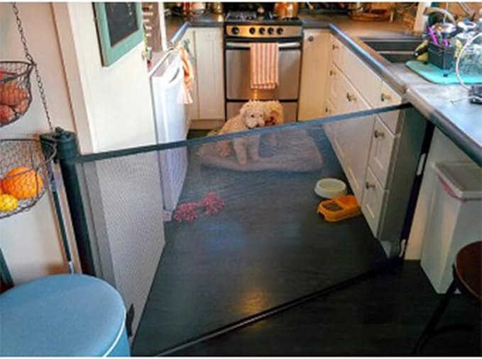 Retract-A-Gate 72" Black: The Original and only Made in USA Retractable Baby, Dog, & Cat Gate