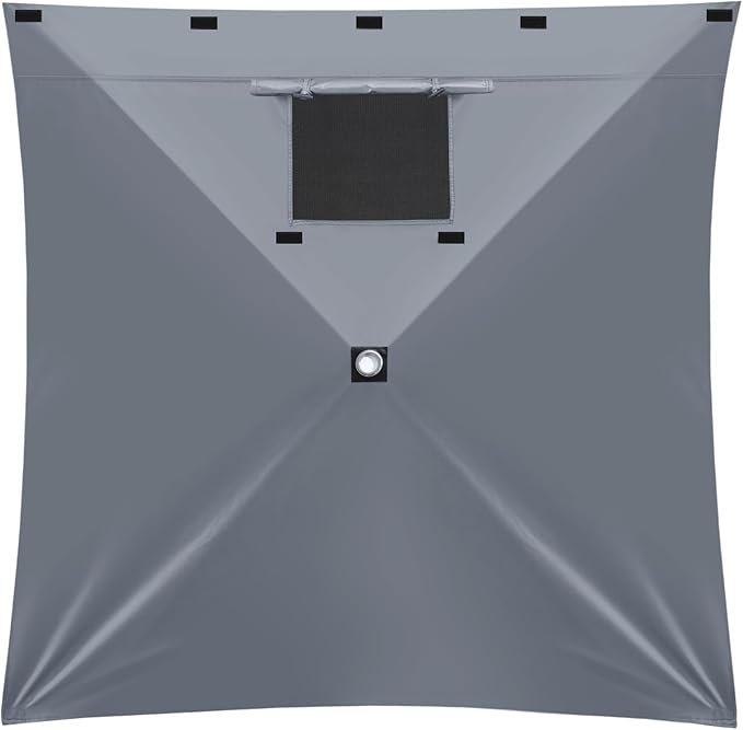 MASTERCANOPY Wind Screen Side Panel with Window for 10x10 Escape Screen Shelter Canopy Tent - Weatherproof, UV Resistant Sun Shade Attachment Accessory (Coffee Brown, 1 Pack)