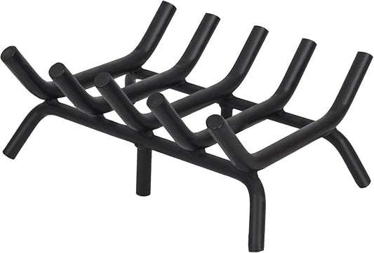 Fireplace Grate 17 inch - Fireplace Log Grates Heavy Duty Solid Round Steel | Log Grate for Fireplace No Assembly Required, Burning Wood Stove Grate for Indoor Chimney Hearth, Outdoor Camping