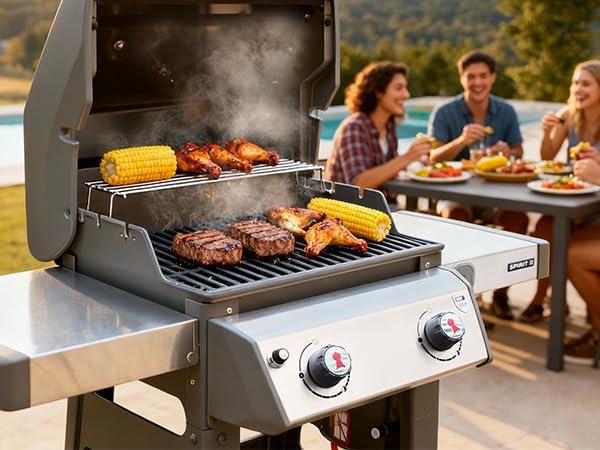 QuliMetal 7735 15.3" Flavorizer Bars for Weber Spirit E210, E220, S210, S215, Spirit 200 & GS4 Spirit II E210, Spirit II E220 with Front Control, 16GA Porcelain Steel Grill Heat Plates