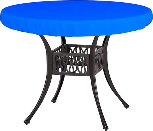 Covers & All Round Table Top Cover, 18 Oz Heavy Duty Waterproof UV & Weather Resistant Patio Table Cover, Outdoor Table Cover for Patio Outdoor Furniture & Coffee Table (60" Diameter x 4" H, Blue)