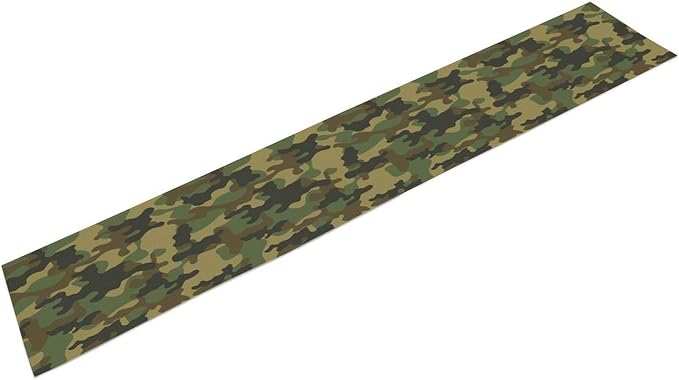 Camo Table Runner, Military Camouflage Coast Guard Force Soldier Hunting Themed Table Runner for Holiday Birthday Party Home Kitchen 13x60in