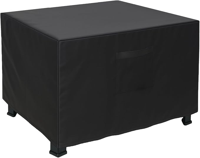 Fire Pit Cover Square, Heavy Duty Waterproof Oxford Fabric for Fire Pit,Fit for 28-32 Inch Outdoor Fireplace Cover & Fire Pit Table, Tear Resistant Fire Pit Cover with Air Vent and Drawstring