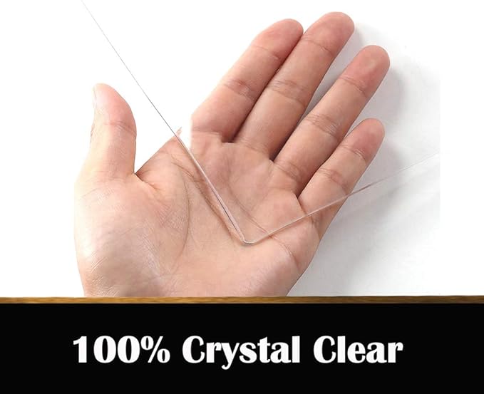 Glass Clear Plastic Table Protector Wooden Furniture PVC Tablecloth Cover Long Vinyl Table Liner Waterproof Wipeable Topper Pad for Granite Countertop Dining Tables Mat Desk Pad Rectangular 30x72 inch