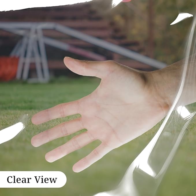 Covers & all Clear Tarp Heavy Duty Waterproof, 20mil Clear Tarp with Grommets, Outdoor Tarp for Patio Covers, Porch Screens, Greenhouses, Chicken Coop (5' H x 7' W Feet), Indoor or Outdoor Use