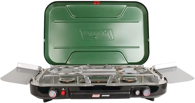 Coleman Classic 3-Burner Propane Camping Stove with InstaStart Ignition, Portable Cooktop with 3 Adjustable Burners & 28,000 BTUs of Power for Camping, Tailgating, Grilling, Hunting & More