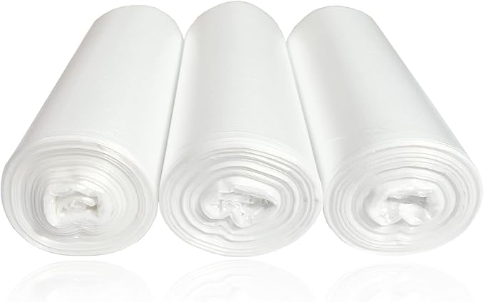 SOSOHOME 6 Gallon Trash Bags, Small Garbage Bags, Fits 5-6 Gallon Bins, Clear Wastebasket Trash Liners, 75 Counts