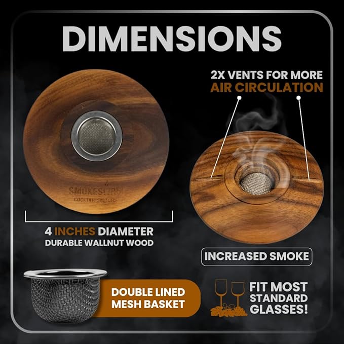 Smokeshow Cocktail Smoker Bundle with Kitchen Torch, One Flavor of Wood Chips Cherry (No Butane Included)