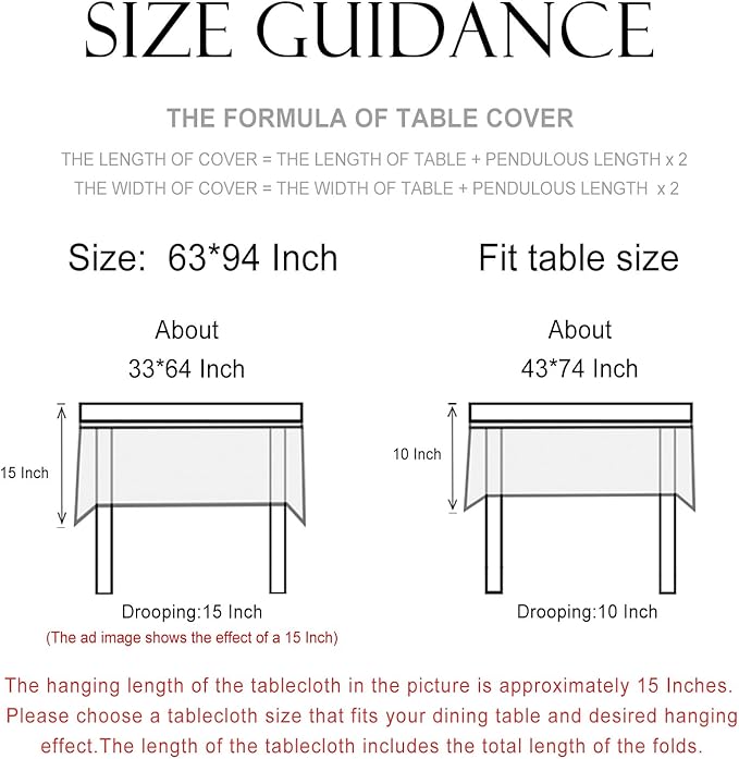 patdrea Designer Linen French Long Rectangular Table Cloth,Vintage Red Floral Fall Tablecloths,Breathable Table Cover for Kitchen Dining,Tea Party,Christmas,Thanksgiving,Holiday,63"x94"-Newmari