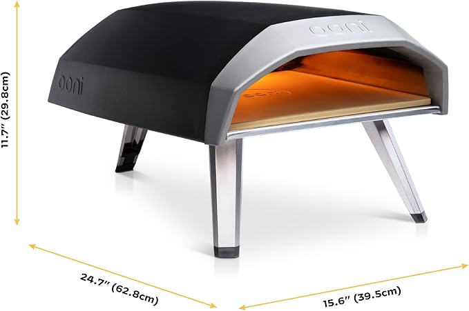 Ooni Koda 12 Gas Pizza Oven - Ultimate Pizza Oven Bundle - 12" Perforated Peel, Koda 12 Cover and Digital Thermometer Included