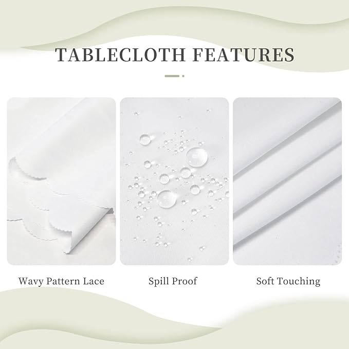 Custom Round Table Cloth, Design Your Logo Text Photo, Personalized Oil Proof Wipeable Table Cover for Restaurant, Dinner, Family Holiday Party, Picnic, Fits Tables up to 20in to 47in Diameter