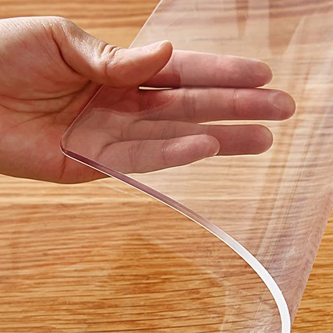 Kitchen Countertop Vinyl Transparent Desk Protector Clear PVC Plastic Desk Mat Waterproof Table Pad for Dining Table Writing Desk Picnic Table Meeting Desk Clear PVC Table Protector 38x61" Non-slip