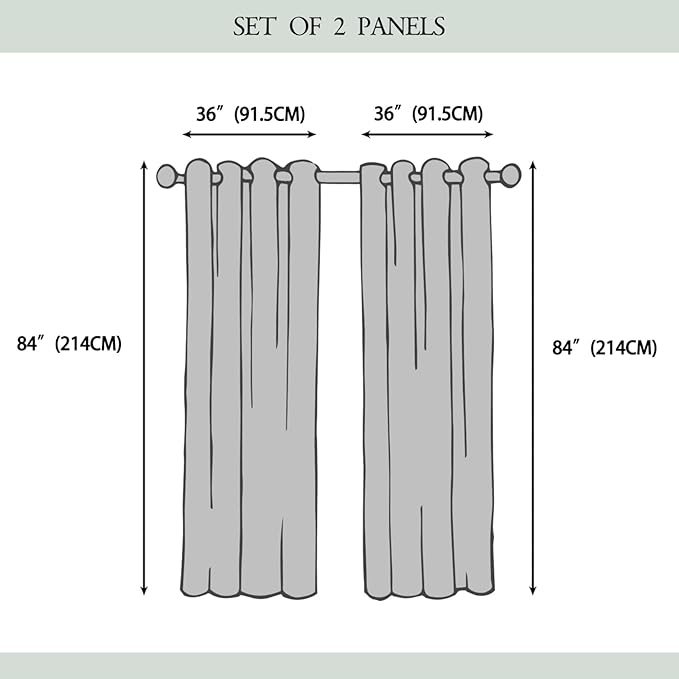 Forest Theme Waterproof Outdoor Curtains for Patio,Dawn Trees Jungle Pattern,Privacy Weatherproof Grommet Outside Curtains for Porch, Pergola, Cabana,2 Panels,W36 x L84,Green