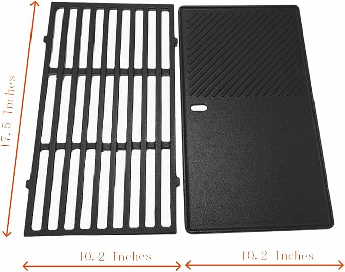 Firsgrill Professional Replacement for Weber Spirit I & II 200 Series Spirit E-210 E-220 Spirit S-210, S-220 Burner Flame Cooking Grills (17.5"Cooking Grates 7637 & Griddle)