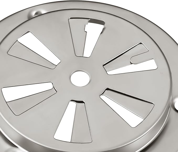 BBQ Smoker Air Vent Set, 2 Pieces Stainless Steel Grill Damper for Increased Airflow, Replacement Parts for Grill, Stove and Smoker (2)