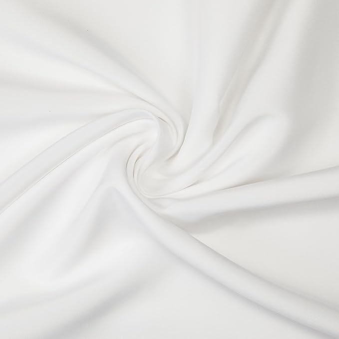 Gee Di Moda Rectangle Tablecloth - 90 x 132 Inch White Table Cloth for 6 Foot Tables with Floor-Length Drop - Heavy Duty Washable Fabric for Holiday Party, Dinner, Weddings & Baby Shower