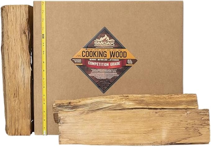 Smoak Firewood 16inch Length Premium USDA Certified Kiln Dried Cooking Wood & Firewood Logs – Used for Grills, Smokers, Pizza ovens, stoves, firepits or fireplaces (Hickory, 60-70lbs 16inch Wood)