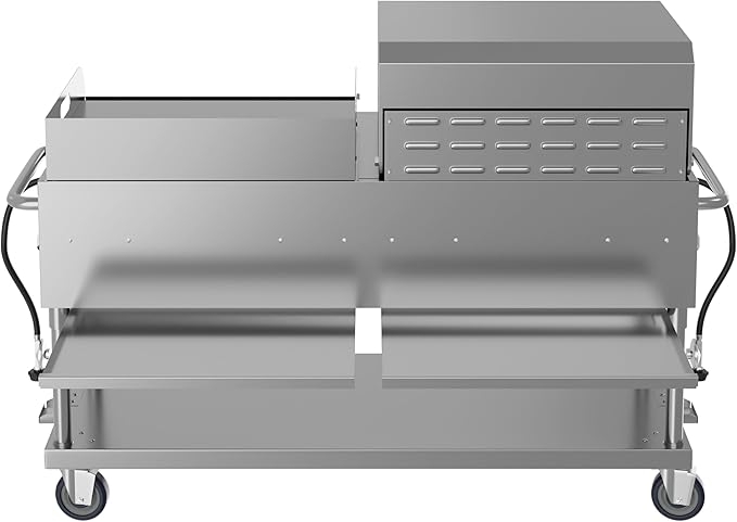 60 in. 8-Burner Commercial Outdoor Propane Gas Grill with 30 in. Roll Dome Cover and 30 in. Griddle in Stainless-Steel, ETL Listed (CGKIT6-D30G30)