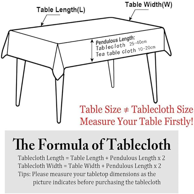 Pahajim Rustic Linen Tablecloth Cotton Waterproof Table Cloth for Kitchen Dining with Tassel Rectangle Tablecloths Rectangle/Oblong,55''x118'',10-12 Seats