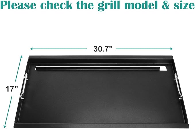 Full Size Griddle Inserts for Char-Broil Performance 6 Burner Series, Flat Top Griddle for Charbroil 463228622 463284422 463229021 463229521 463229521B 463259223 Grill, Replace for G426-0005-W1