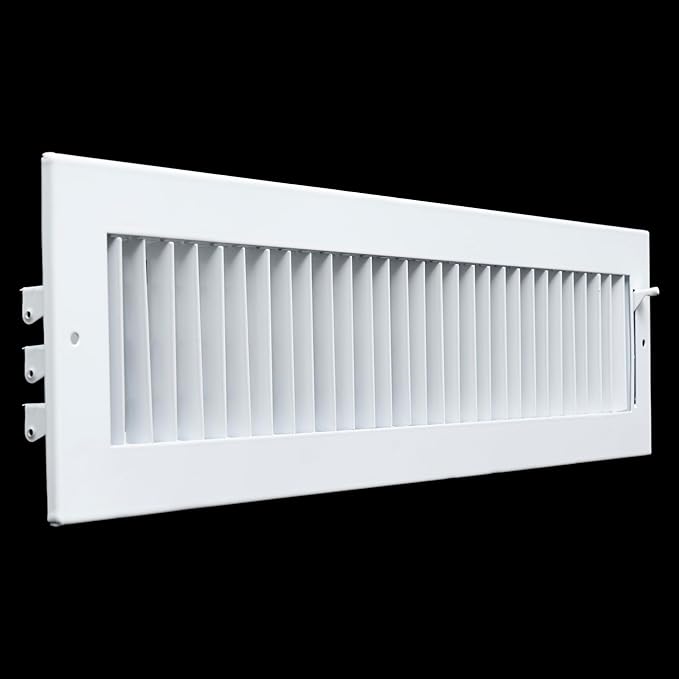 Fits 20x4 Duct Opening Steel Adjustable Air Supply Grille by Handua | Register Vent Cover Grill for Sidewall and Ceiling | White | Outer Dimensions: 21.75" X 5.75"