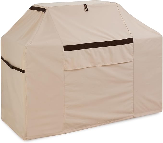 Grill Cover 72 Inch Outdoor Heavy Duty Waterproof BBQ Cover UV & Fade Resistant Compatible with Weber, Char-Broil, Nexgrill and More Grills Beige