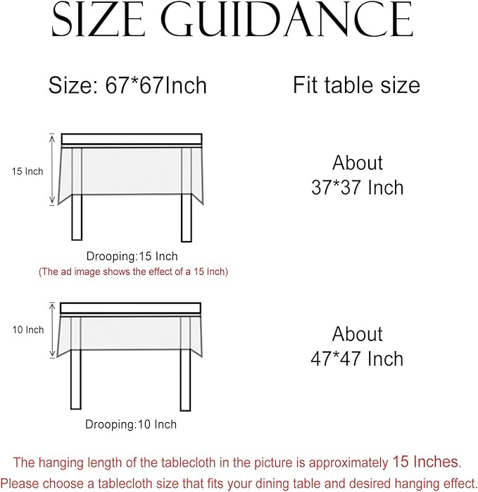French Linen Square Tablecloth,Vintage Colorful Multiple Prints Soft and Durable Tablecloths,Decor Table Cover for Kitchen,Dining,Tea Party,Thanksgiving,Christmas,67"*67"-Lohi