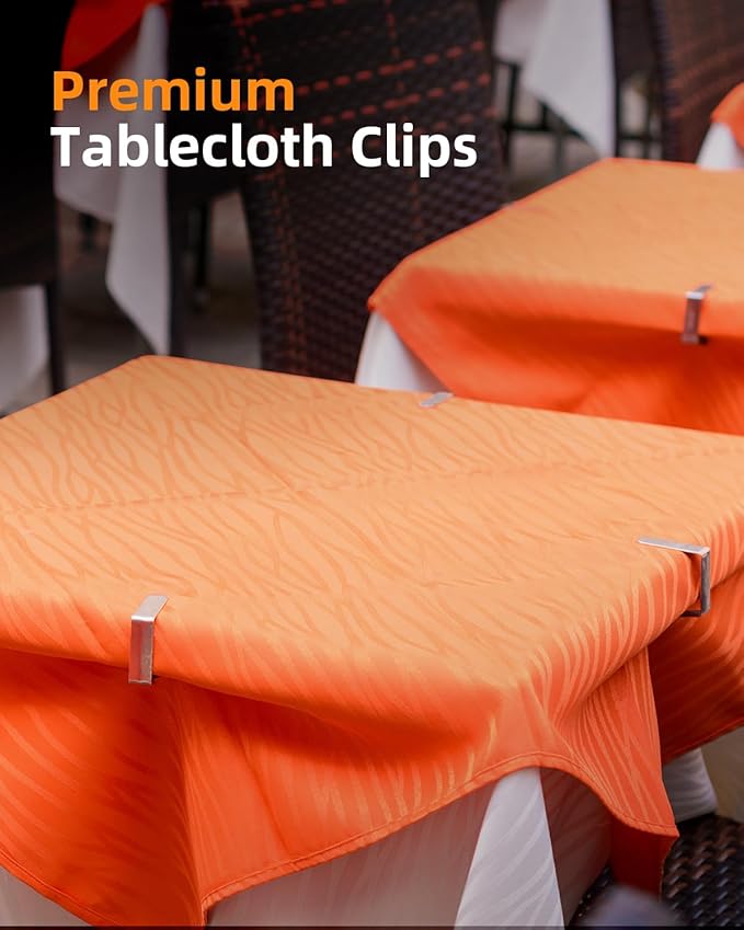 12 Pack Tablecloth Clips - Heavy Duty Picnic Table Clips, Stainless Steel Table Cloth Cover Clamps, Table Cloth Holders Ideal for Restaurant Picnics