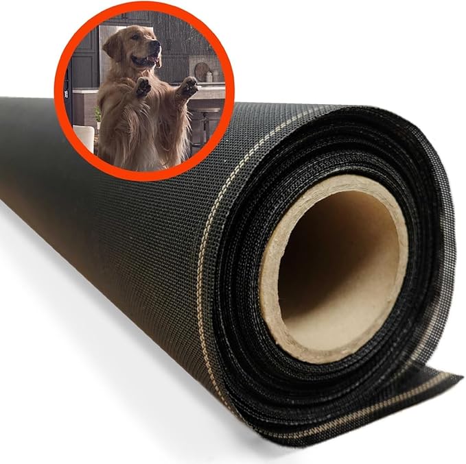 Super Screen 20/20 No-See-Um Screen - (102 in x 100 ft) - Weather & Pet Proof Screen - Porch & Patio Screen - Durable Screen Mesh Roll - Window Screen Replacement Bug Mesh - Dog & Cat Proof Screen