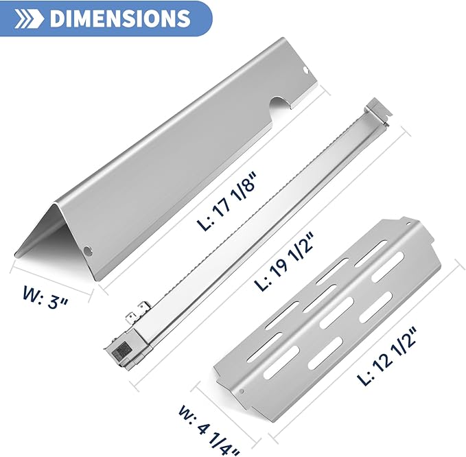 66095 Cooking Grids With 66032 Flavorizer Bars And 67489 Burner Tube for Weber Genesis II Grill Parts, 66795,Grill Grate Heat Deflector Burner Replacement Parts For Weber Genesis ii E-310 E-315 S-335