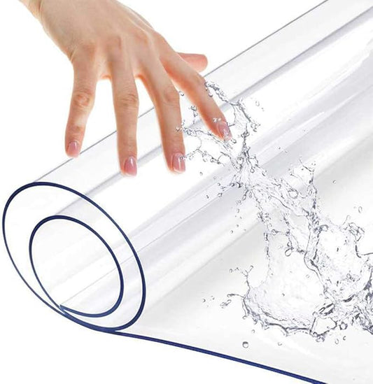 Glass Clear Plastic Table Protector Wooden Furniture PVC Tablecloth Cover Long Vinyl Table Liner Waterproof Wipeable Topper Pad for Granite Countertop Dining Tables Mat Desk Pad Rectangular 30x72 inch